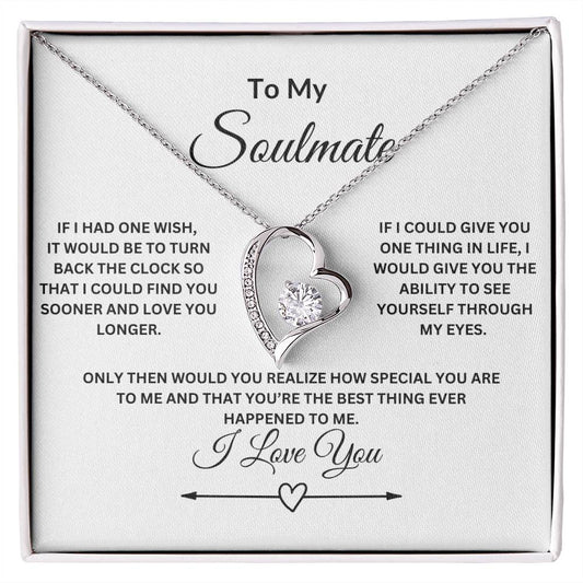 TO MY SOULMATE HEART NECKLACE